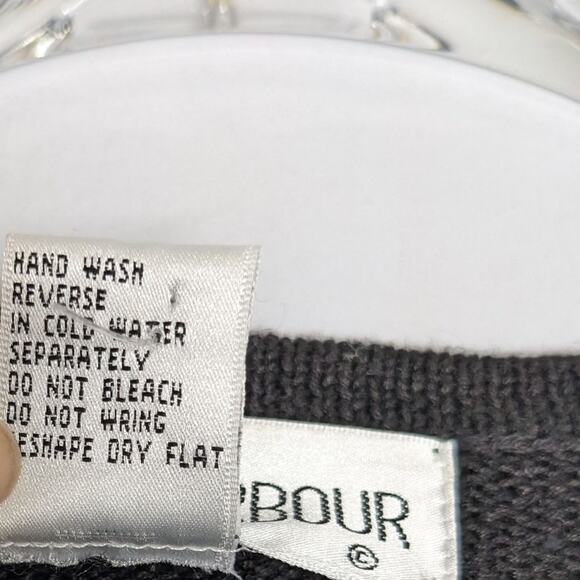 Victoria Harbour Vintage Black Long Sleeve Beaded Sequin Crewneck Sweater Size M - Picture 7 of 7